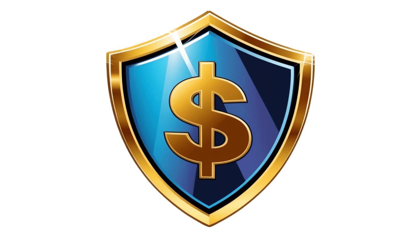 A secure retirement plan showing a shield and a dollar sign